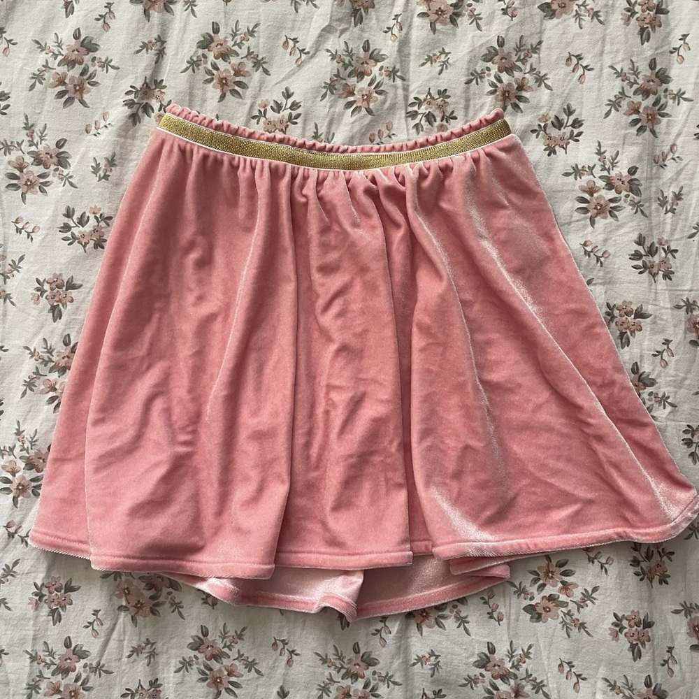 Kids Old Navy pink velvet skirt size 4T